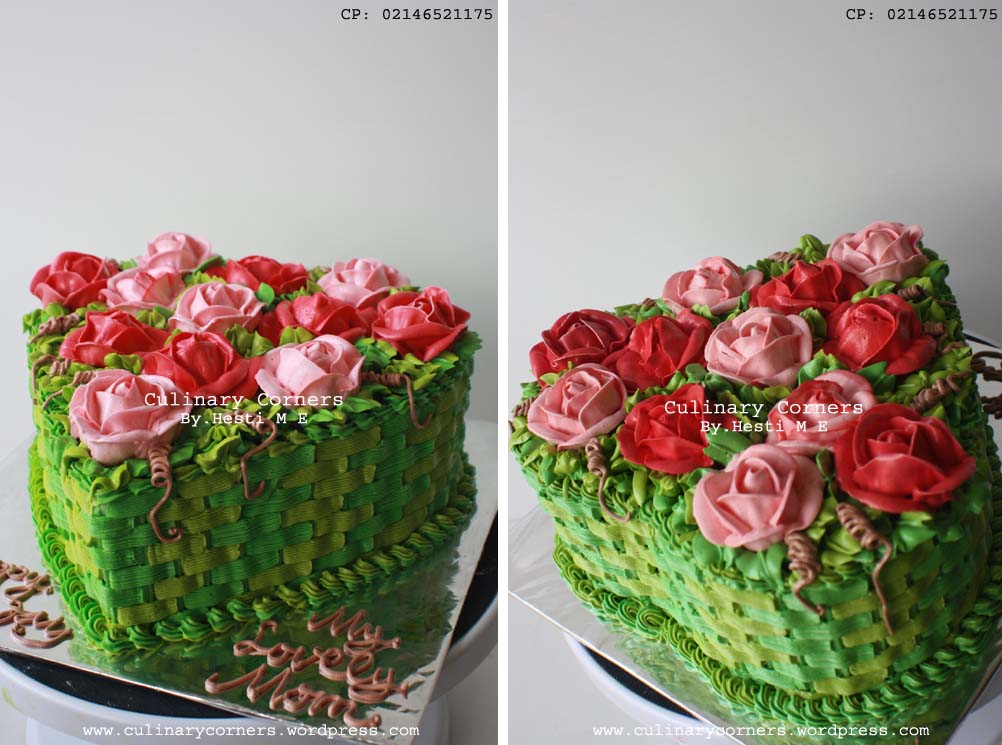 kue ulang  tahun  tema bunga Culinary Corners